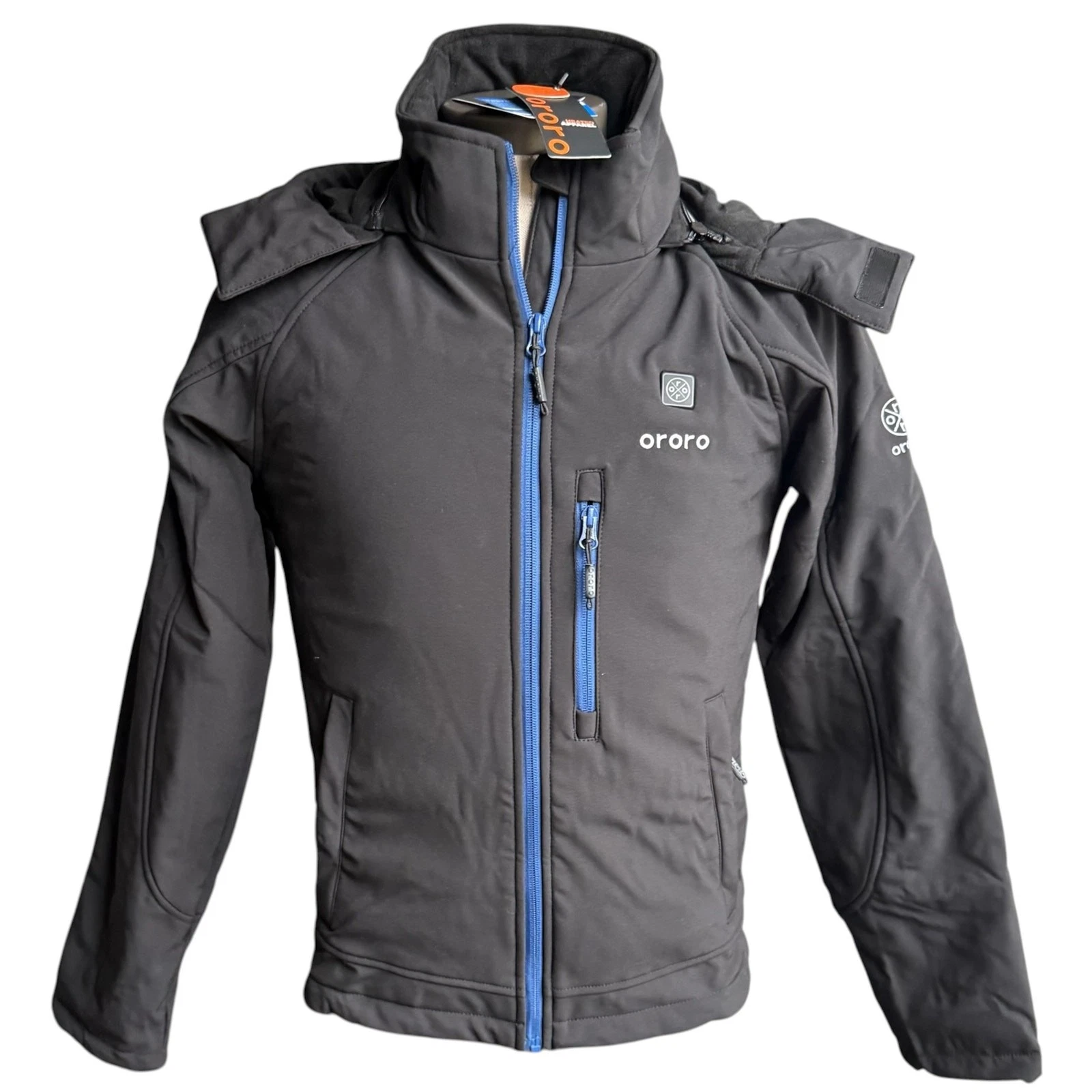ORORO Heated Jacket Men’s XS Black Softshell Full Zip NWT No Battery
