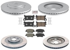 For Genesis G90 2023 2024 2025 3.5L Coated Disc Brake Rotors & Brake Pads