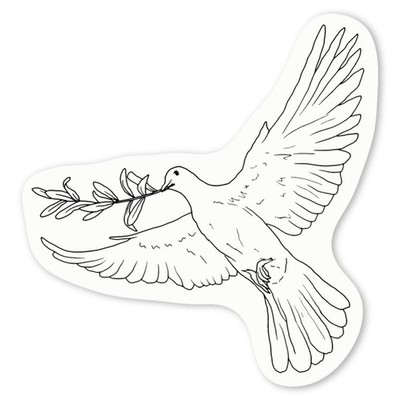 Aufkleber Sticker ''Taube mit Olivenzweig'' (DW030423)
