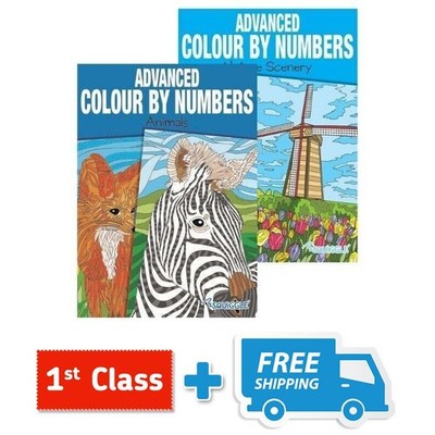 Advanced Colouring Books Colour By Numbers Colouring Book Relaxing A4