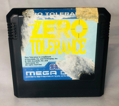 Videospiel Zero Tolerance Cart Only Sega Mega Drive