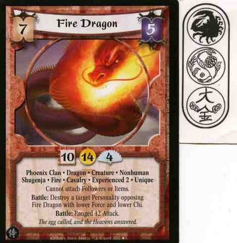 Fire Dragon (Experienced 2) Ungraded L5R: Khan's Defiance