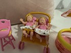 Silicone Babies For Barbie: Twin Girls W/Crib, Chair, Stroller, 2Outfits & Other — photo 4