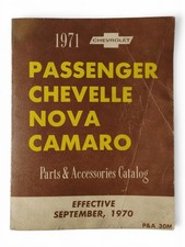 1971 Chevy Chevelle Nova Camaro Factory Gm Dealer Parts Accessories Catalog Oem