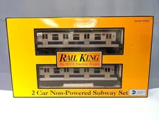 MTH RailKing #30-2161 MTA 2-Car Subway Non-Powered Set 4550/4551 O/Box C-8