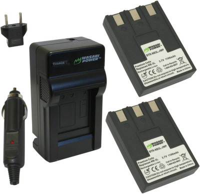 Wasabi Power Battery (2-Pack) and Charger for Canon NB-3L