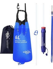 6L Gravity Water Filter System Drinking Purifier Outdoor Camping Emergency