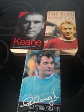 Footballers Autobiographys Roy Keane, Denis Law & Brian Clough