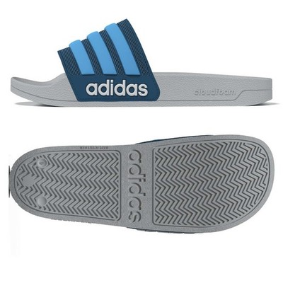 Adidas Adilette Shower Slide Grey blue grau blau Cloudfoam Badelatschen Sauna