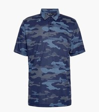 NEW Mens 90 TRAVIS MATHEW Eco Beachside Stealth Golf Polo Shirt Blue Nights XXL