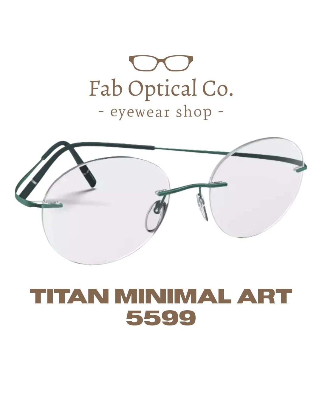 Silhouette Eyeglasses TMA (Titan Minimal Art) 5599 NM 5540 Interstellar Green