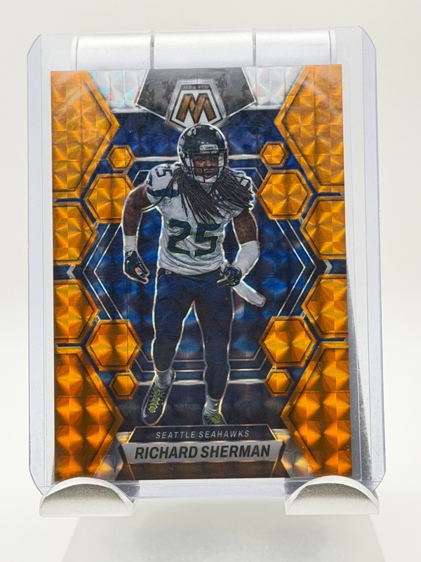RICHARD SHERMAN 2023 PANINI MOSAIC ORANGE PRIZM /199 NO.225