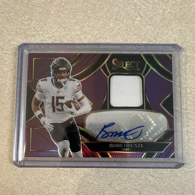 Select 2025 Rome Odunze Purple /49 Bears Memorabilia Auto Patch #SME-ROE