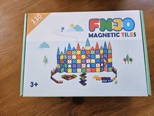 New Box Of FNJO Magnetic Tiles 110pc Building Set