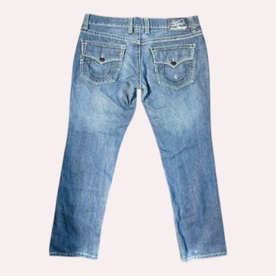 True Religion Joey Jeans W40 Made In USA Bootcut Vintage Y2K Denim Blau