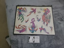 Official Tattoo Brand Flash Art 11"x14" Tattoo Blue Macomb IL BIRD ofPARADISE