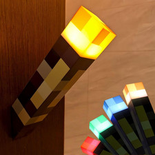 LED Wall-Mounted Torch Light - USB Rechargeable, 4 Colors for Boys' Room