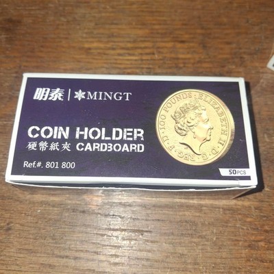 50 Fifty 2x2 Mylar cardboard coin flips holder storage New MingT Penny Cent 1c