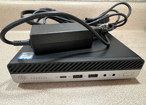 HP ProDesk 600 G3 Mini Desktop PC i5-7500T 8GB 128GB SSD Win 11 Pro AC Adapter