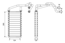 HEAT EXCHANGER, INTERIOR HEATING 811657