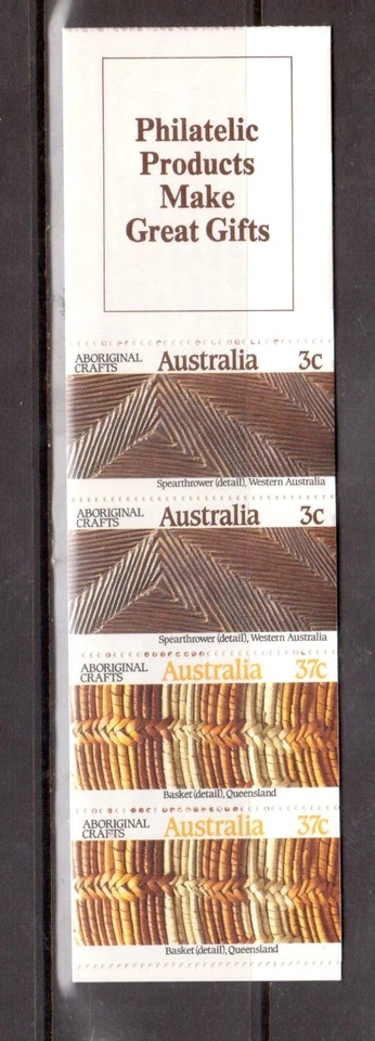 Folleto AUSTRALIA 1987 Artesanía Aborigen 80c MUH  Foto 2 de 2