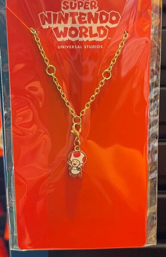 Universal Studio Hollywood Super Nintendo World Toad Necklace New