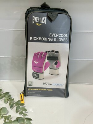 Brand New Everlast EverCool Kickboxing Training Gloves 4403P Pink, White & Black