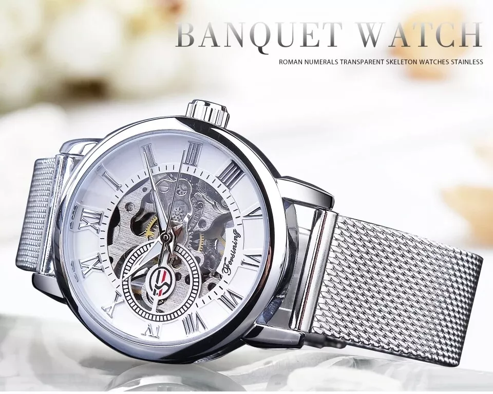 FORSINING Femme Montre M canique Remonter Manuellement Avec Inox