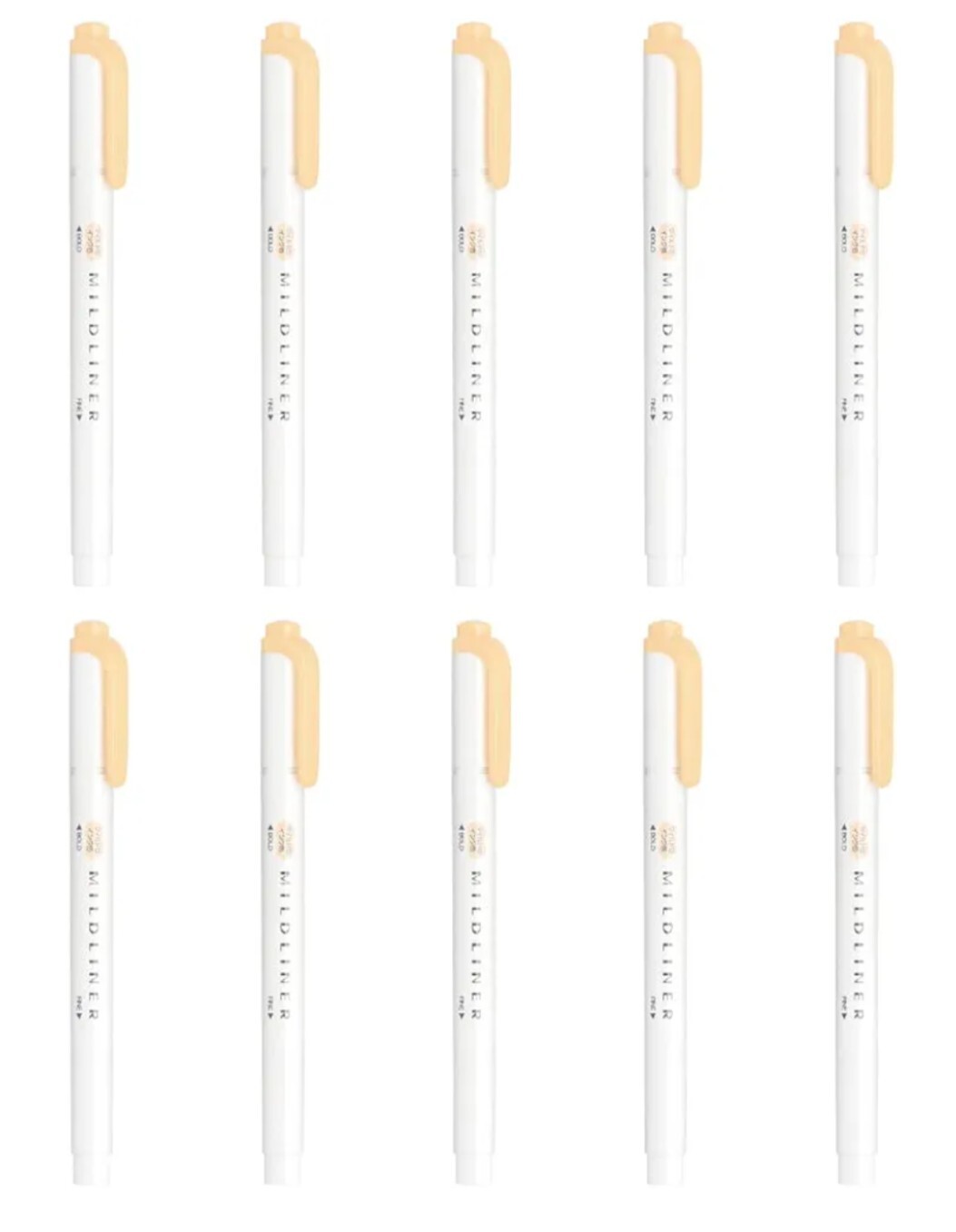 Zebra Mildliner B-WKT7-MHOR Highlighter, Mild Honey Orange, 10 Pieces #53