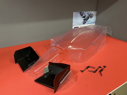 ARRMA LIMITLESS V2 1/7 Clear Body 6S BLX Car/Truck Shell Speed Clips EXTRAS NEW - Picture 1 of 3