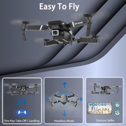 4K Mini Drone with Dual Camera HD FPV Foldable WiFi RC Quadcopter for Beginners - Picture 5 of 12