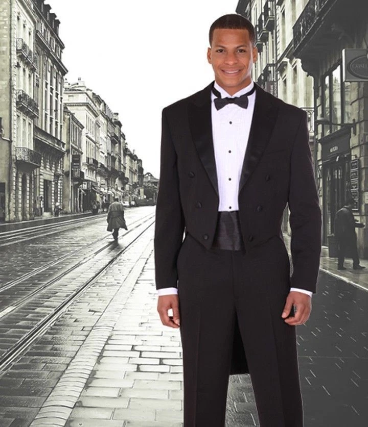 Men's Formal Long Tail Tuxedo Suit comes with pants - Image 2 of 4