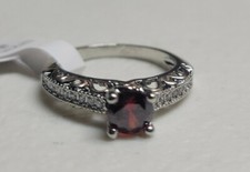 JACKPOT CANDLE RING Sz 8, Red round stone New...