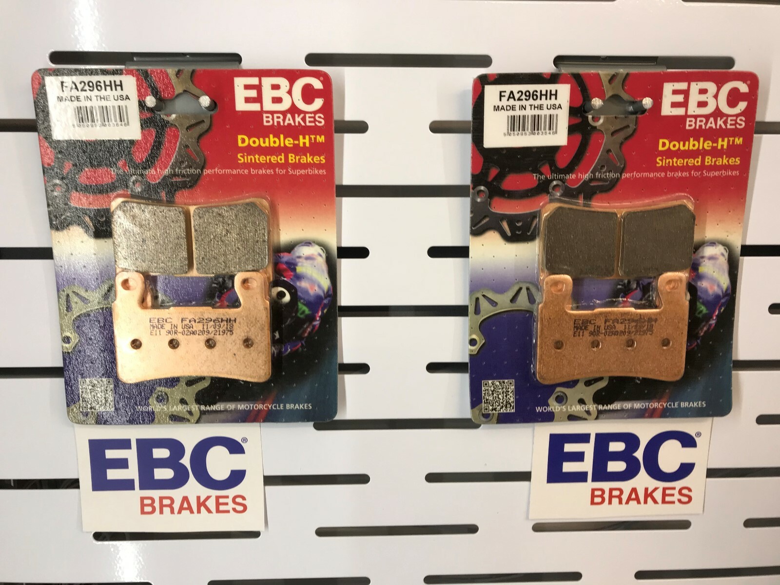 KAWASAKI ZX6R FRONT BRAKE PADS 636  2013 to 2022 EBC FA296HH SINTERED