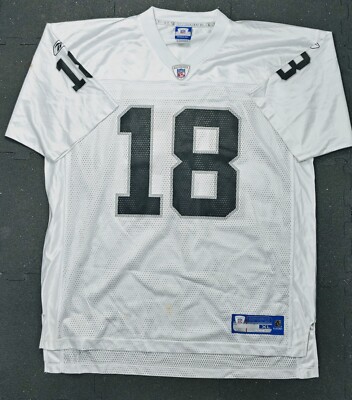 シャツ Reebok Oakland Raiders Randy Moss Jersey 2005-06 Oakland Raiders Moss #18 Reebok On Field Alternate
