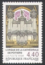 France 1994 Poitiers Cathedral Organ/Church/Musical Instruments 1v (n42523)