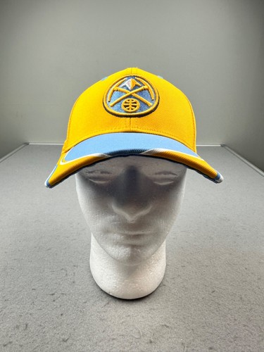 NEW! NBA Denver Nuggets Adidas Adult Adjustable Fit Cap Hat Mens Yellow Snapback - Picture 2 of 8