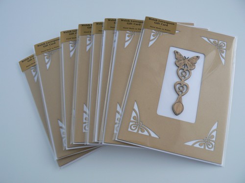Welsh Lovespoon greetings card with Wedding Graduation Baby Stork Celtic Motif - Picture 7 of 15