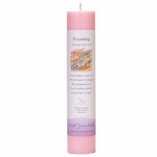 NEW Crystal Journey Herbal Magic FRIENDSHIP Candle - Reiki Charged 7" Pillar