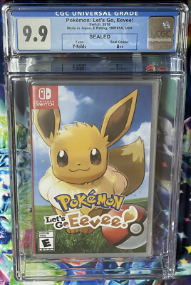 NEW 2018 SWITCH POKEMON LET'S GO EEVEE 1st PRINT CGC VGA Graded 9.9 Y-Fold A++