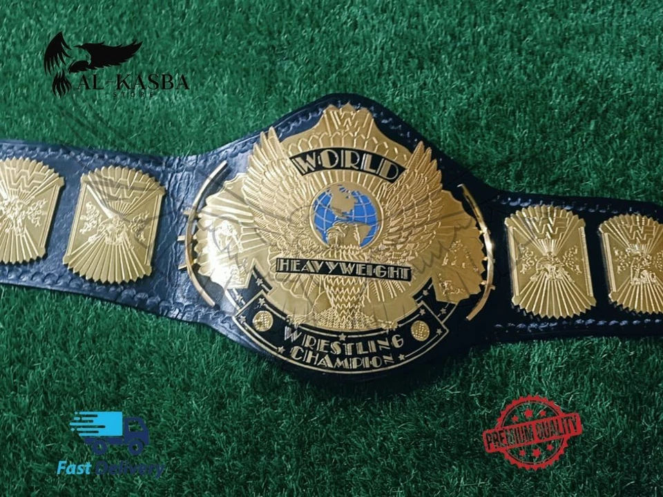 Réplica de cinturón de título de latón Winged Eagle Championship Wrestling 2 mm tamaño adulto NUEVO Foto 2 de 4