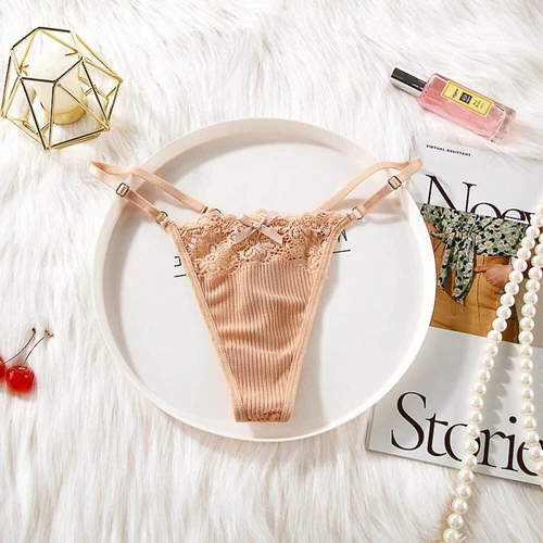 Paquete de 6 bragas de encaje sexy para mujer calzoncillos tanga ropa interior lencería - Imagen 9 de 17