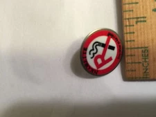 No Smoking Lapel Pin Hat Nicorette Home No Cigarette Smoke Warning 