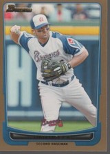 2012 Bowman Baseball Single Cards Base Chrome Prospects Gold Blue Parallels 