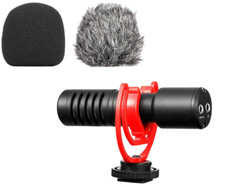 MKJ Super-Cardioid Condenser Shotgun Microphone by-MM1 Mini Stereo Mic