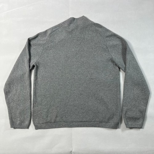 Ministry of Supply Wool Blend Sweater Men XL Gray Mock Neck Henley Pullover - Picture 9 of 14