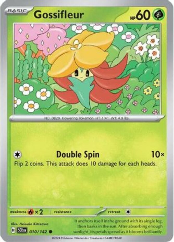 Pokemon Gossifleur - 010/142 - Common - Reverse Holo NM-Mint Stellar Crown