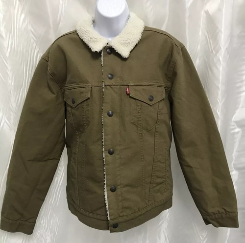 Sherpa Trucker Jacket Cougar Canvas | eBay