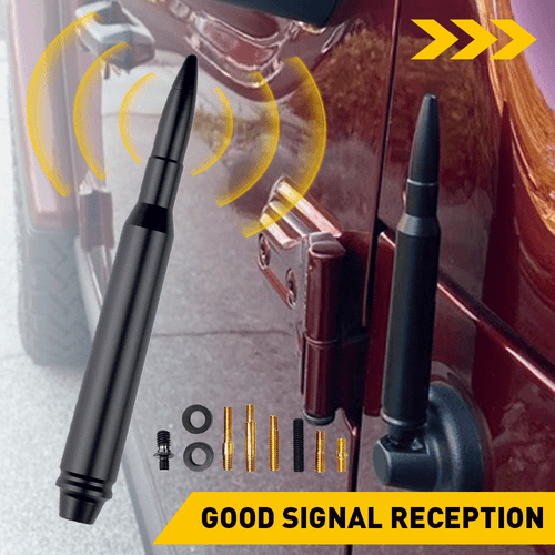 5.7" Bullet 50 Cal Antenna Style Mast for Tundra 2014-2020 FM AM Radio Signal - Picture 15 of 17