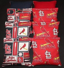 All Weather Cornhole Bean Bags w St. Louis STL Cardinals Fabric ACA Regulation